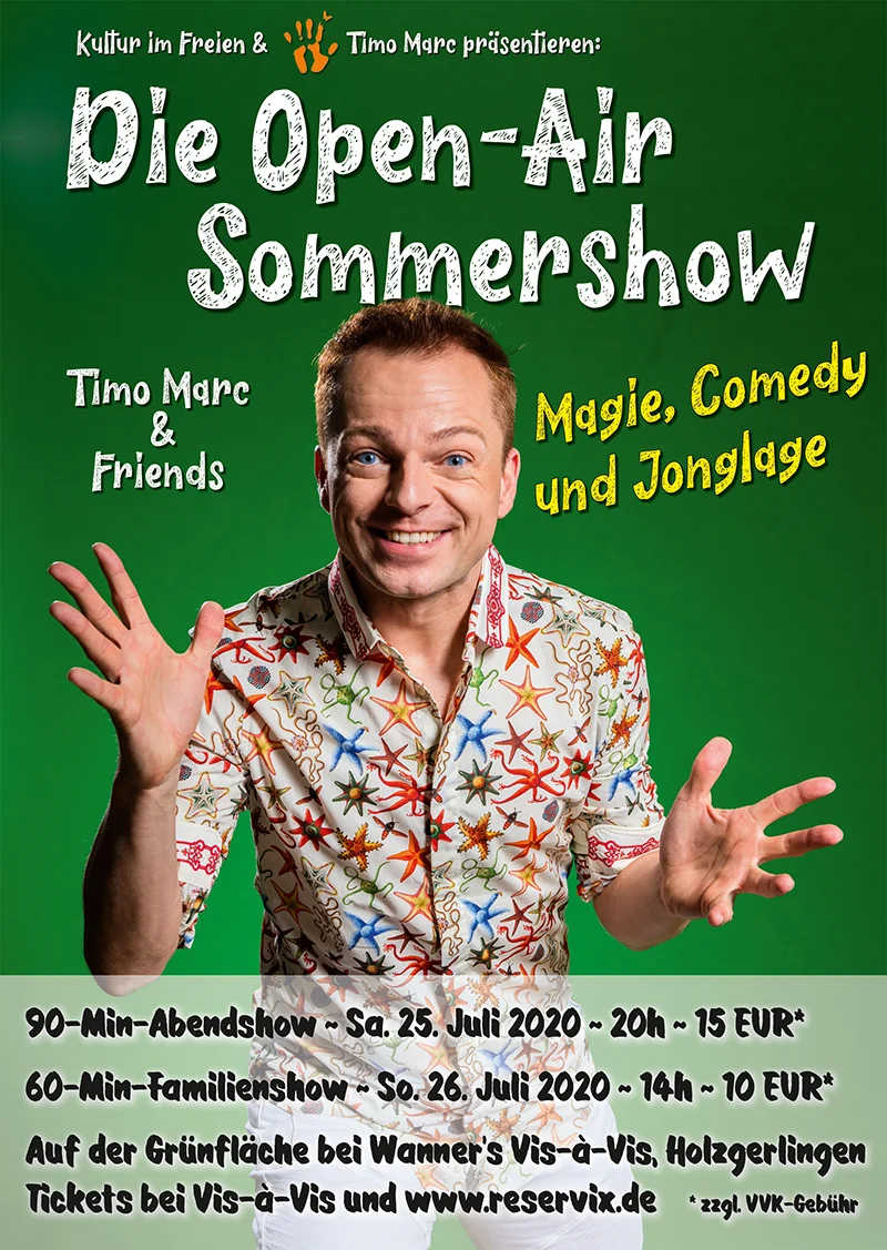 Open Air Sommershow Kulturveranstaltung & Abendfüllendes Programm organisieren